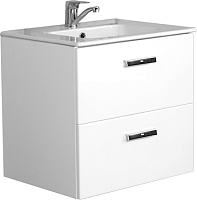 Roca Victoria Nord Тумба под раковину подвесная 60х45х55h см, с 2мя ящиками, цвет: белый глянец ZRU9000028
