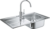 Комплект Grohe Concetto  Мойка кухонная K400 31566SD0 + Смеситель Concetto 32663001 для кухо 31570SD0