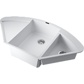 Omoikiri Sakaime 105C-WH Кухонная мойка Tetogranit 105,7x57,5 см, цвет: белый 4993137