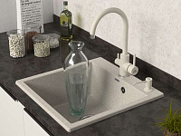 Paulmark Kante Кухонная мойка It-Granit 51x52 см, цвет: бежевый PM105152-BE