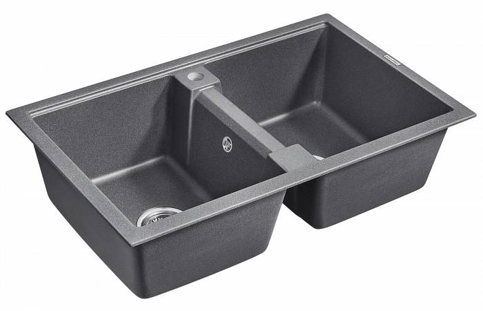 Paulmark Tandem Кухонная мойка It-Granit 81x50 см, цвет: графит PM238150-DG