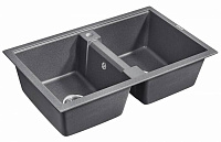 Paulmark Tandem Кухонная мойка It-Granit 81x50 см, цвет: графит PM238150-DG