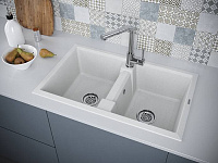 Paulmark Tandem Кухонная мойка It-Granit 81x50 см, цвет: серый PM238150-GR