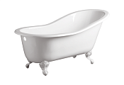 Simas Vasche Ванна из чугуна отдельностоящая 153х77 см, с ножками, цвет: белый глянцевый 30100bi