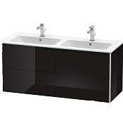 Duravit XSquare База под раковину 128х47,8хh56 cм, с 4 выдв ящиками, цвет черный глянц. XS417504040