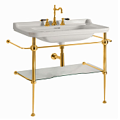 Kerasan Waldorf Консоль 120x55 см, под раковину на 120 см, со стеклянной полкой, цвет: Oro 9203K2oro