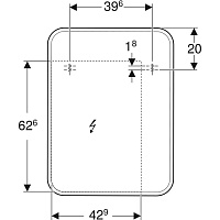 Geberit MyDay Зеркало с подсветкой 60х80 см 824360000