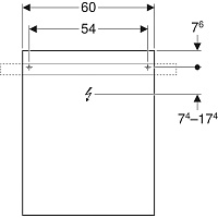Geberit ICon Зеркало с подсветкой 60х75 см 840760000