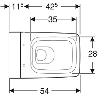 Geberit Xeno2 Подвесной унитаз, Rimfree 54х35 см, цвет: белый 500.500.01.1