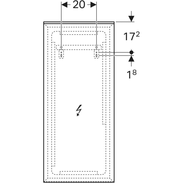 Geberit Xeno2 Зеркало с подсветкой 40х91см 500.520.00.1