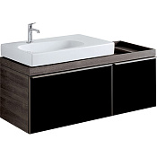 Geberit Citterio Тумба 118,4х54,3х50,4 см, с ящ./полкой, DX, цвет: черн./темн. дуб/мел. 500.562.JJ.1