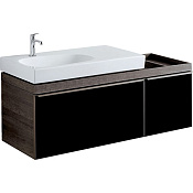 Geberit Citterio Тумба 133,4х55,4х50,4 см, с ящ./полкой, DX, цвет: черн./темн. дуб/мел. 500.567.JJ.1