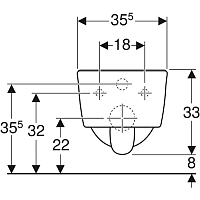 Geberit ICon Комплект подвесного унитаза, Rimfree, с сиденьем, микролифт, цвет: белый 500.814.00.1