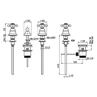 Fima Carlo Frattini Elizabeth Cмеситель на биде, на 3 отверстия, цвет: хром F5102CR