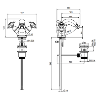 Fima Carlo Frattini Elizabeth Смеситель для биде, цвет: бронза античная F5092/2BR