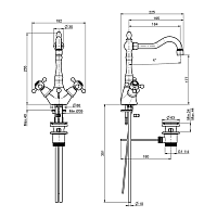 Fima Carlo Frattini Elizabeth Смеситель на раковину, цвет: никель брашированный F5091SN