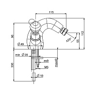 Fima Carlo Frattini Elizabeth Chic Смеситель на биде, на 1 отверстие, цвет: хром F5092/2CCR