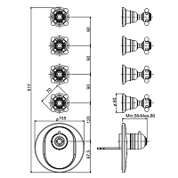 Fima Carlo Frattini Fimatherm Встроенный термостатический смеситель, цвет: хром F5113X4CR