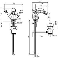 Fima Carlo Frattini Herend Смеситель для биде, цвет: золото F5432OR