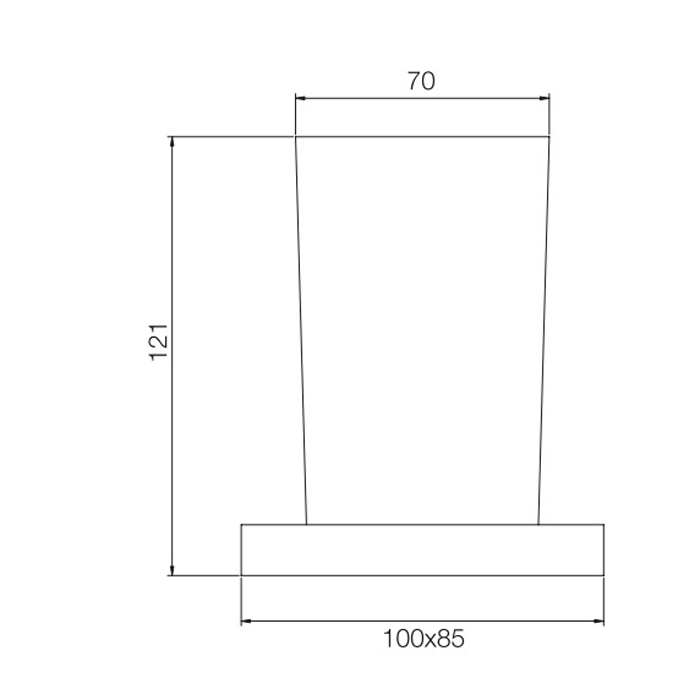 Fima Carlo Frattini Quadra Стакан с держателем, цвет: хром F6023/1CR