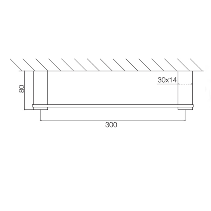 Fima Carlo Frattini Quadra Полотенцедержатель 30 см, цвет: чёрный матовый F6020/30NS