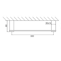 Fima Carlo Frattini Quadra Полотенцедержатель 30 см, цвет: чёрный матовый F6020/30NS