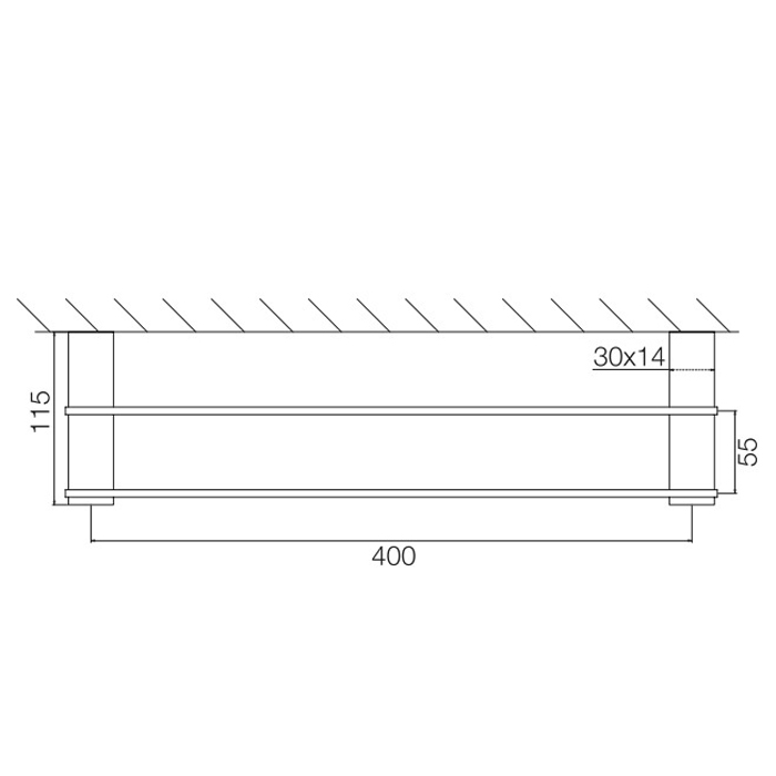 Fima Carlo Frattini Quadra Полотенцедержатель двойной 30 см, цвет: хром F6021/40CR