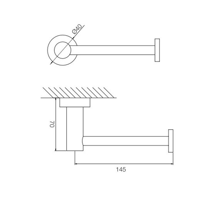 Fima Carlo Frattini Rotola Держатель для туалетной бумаги, цвет: черный матовый матовый F6005/1NS