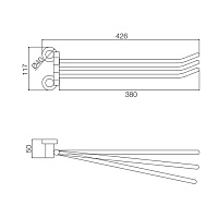 Fima Carlo Frattini Rotola Полотенцережатель поворотный, цвет: черный матовый F6002/2NS