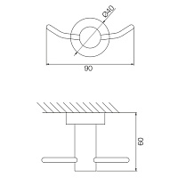 Fima Carlo Frattini Spillo Tech Крючок двойной, цвет: хром F6004/2XCR