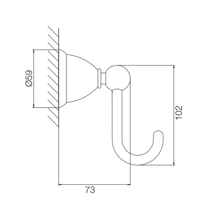 Fima Carlo Frattini Style Крючок, цвет: хром F6044/1CR