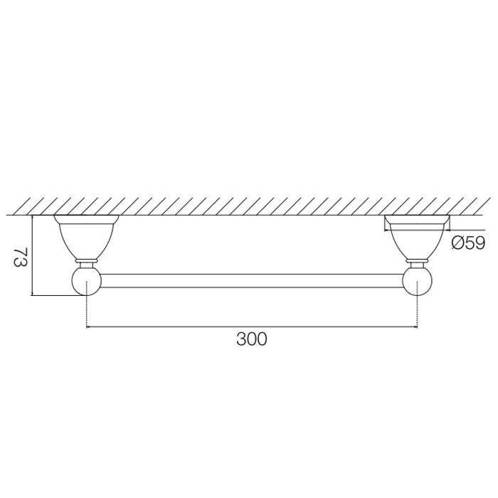 Fima Carlo Frattini Style Полотенцедержатель 30 см, цвет: хром F6040/30CR