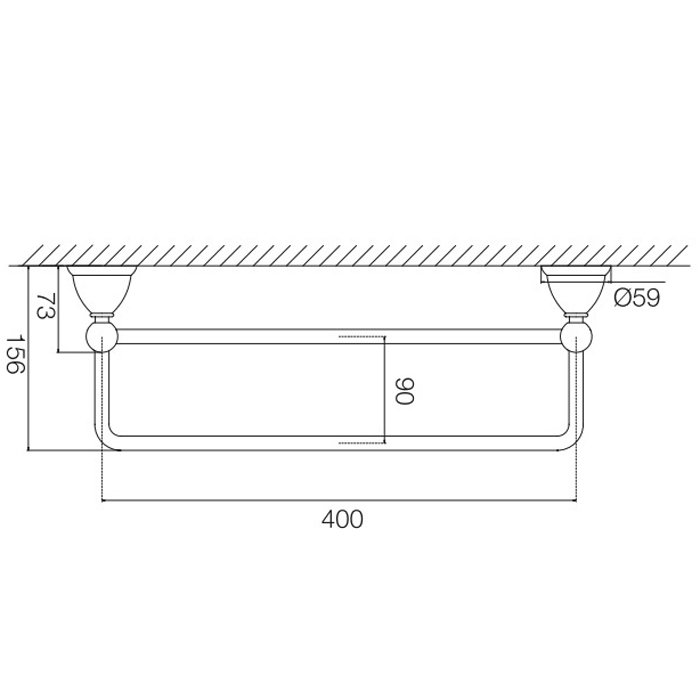 Fima Carlo Frattini Style Полотенцедержатель-двойной 30 см, цвет: хром F6041/40CR