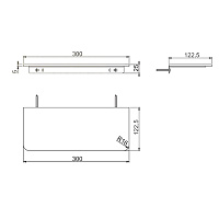 Fima Carlo Frattini Switch Полка 30 см, цвет: белый F6200/30MB