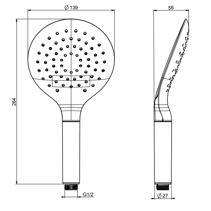 Fima Carlo Frattini Wellness Ручной душ, 3 режима, цвет: хром F2646CR