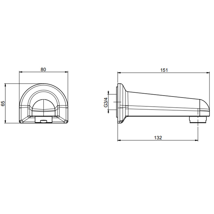 Fima Carlo Frattini Wellness Излив настенный 13 см, цвет: хром F2040CR