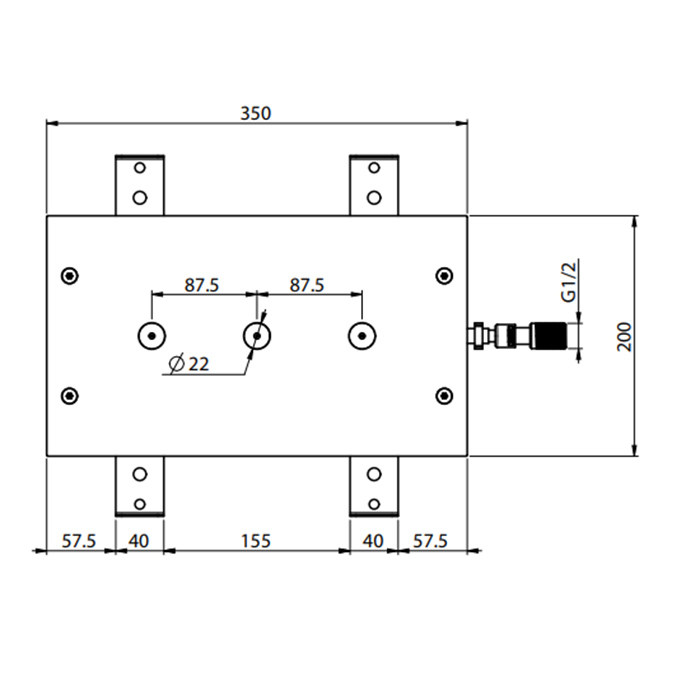 Fima Carlo Frattini Wellness Верхний душ 35х20 см, цвет: хром F2815CR