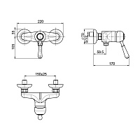 Fima Carlo Frattini Bell Смеситель для душа, цвет: хром F3365/1CR