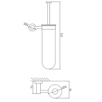 Fima Carlo Frattini Rotola Ершик настенный, цвет: хром F6006/1CR