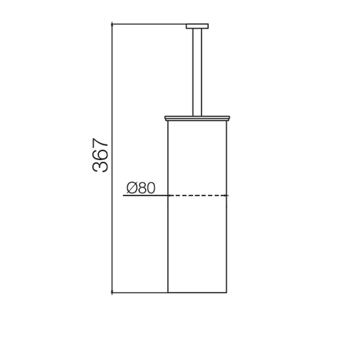 Fima Carlo Frattini Rotola Ершик напольный, цвет: черный матовый F6006/3NS
