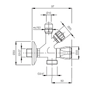 Fima Carlo Frattini Sottolavabo Кран-соединение, с выходом на стир.машину, цвет: хром F209/1CR