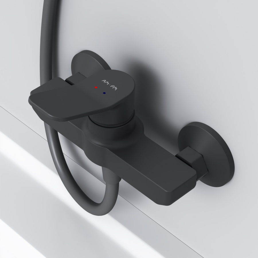 Am.Pm X-Joy Смеситель для душа настенный, без душевого комплекта, цвет: черный матовый F85A20022