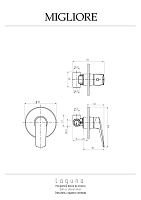 Migliore Laguna Смеситель скрытого монтажа монокомандный, цвет: хром 26085