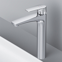 Am.Pm Gem Смеситель для раковины высокий на 1 отверстие, без д/к, излив 15,5 см, цвет: хром глянец F90A92000