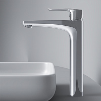 Am.Pm Gem Смеситель для раковины высокий на 1 отверстие, без д/к, излив 15,5 см, цвет: хром глянец F90A92000