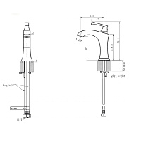 Burlington Crosswater Смеситель для раковины на 1 отверстие, излив 8,8h см, цвет: хром глянцевый R-11-01-PC