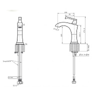 Burlington Crosswater Смеситель для раковины на 1 отверстие, излив 11h см, цвет: хром глянец R-14-01-PC