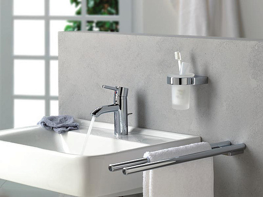 Kludi A-XES Стакан для зубных щеток, подвесной, стеклянный, цвет: хром 4897505