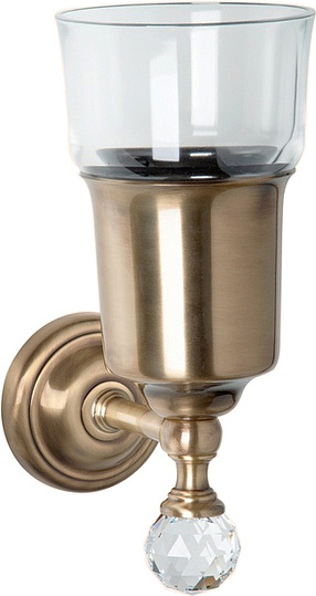 Migliore Amerida Стакан для зубных щеток подвесной, стеклянный глянцевый, цвет: бронза НЕИСП ML.AMR-60.402.BR