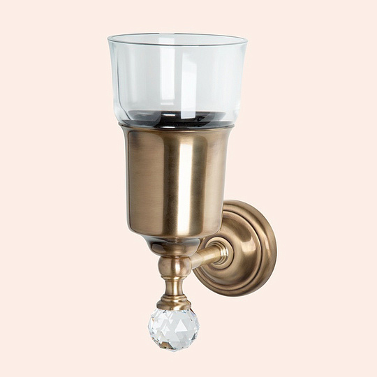 Migliore Amerida Стакан для зубных щеток подвесной, стеклянный глянцевый, цвет: бронза НЕИСП ML.AMR-60.402.BR